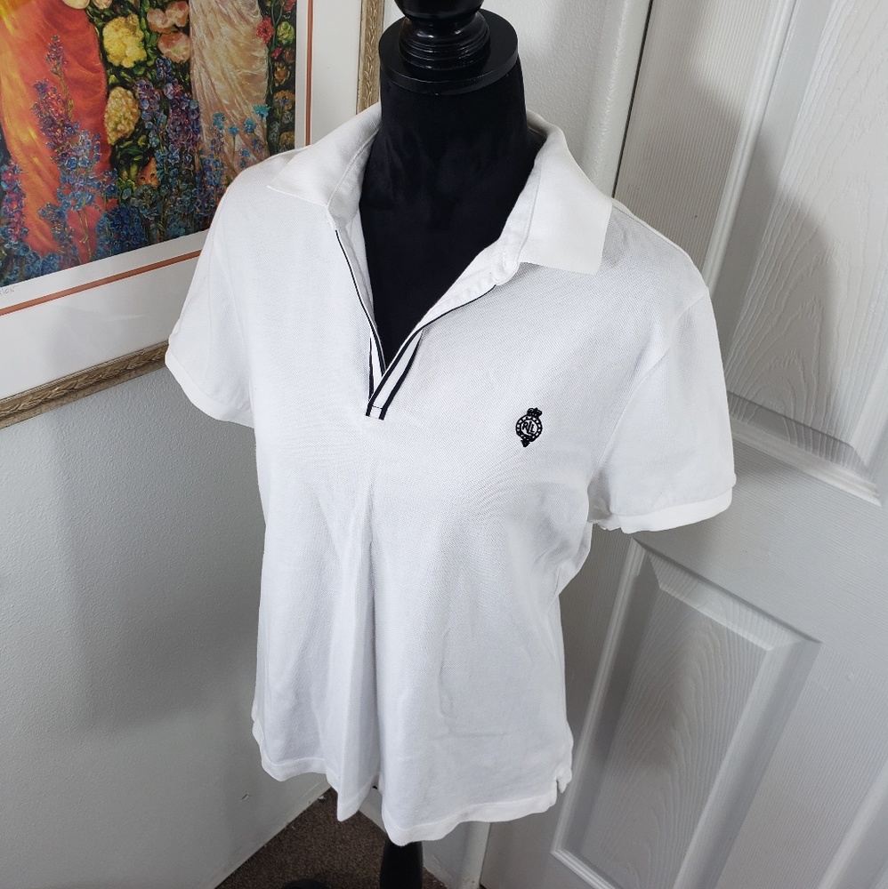 Lauren Ralph Lauren Active Shirt Sleeved VNeck L